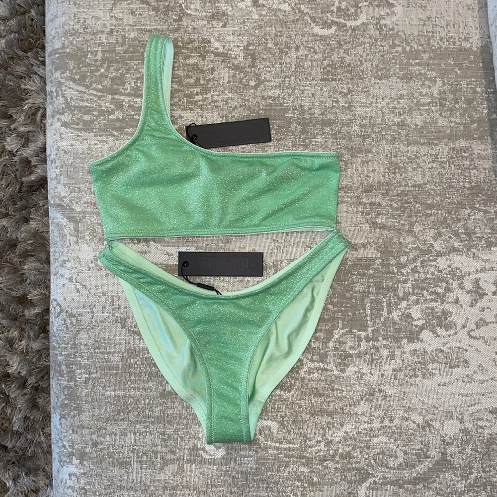 Triangl Melrose Lime Sparkle Bikini.